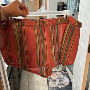 Striped pink and blue Women's Shorts
